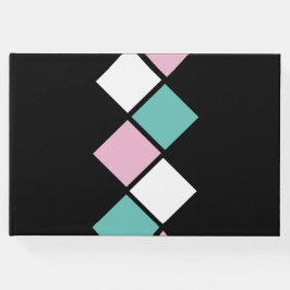 Harlequin Guest Bok (Black, Aqua & Rosa)