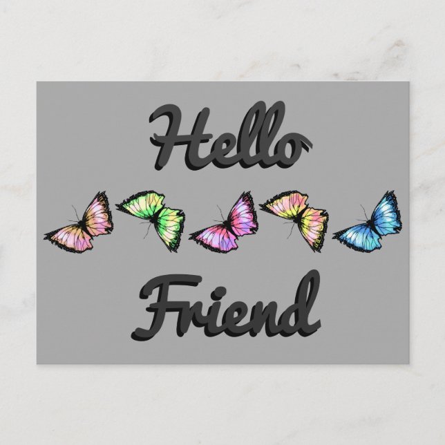 "Harlequin" (Hej Friend) Vykort (Framsida)