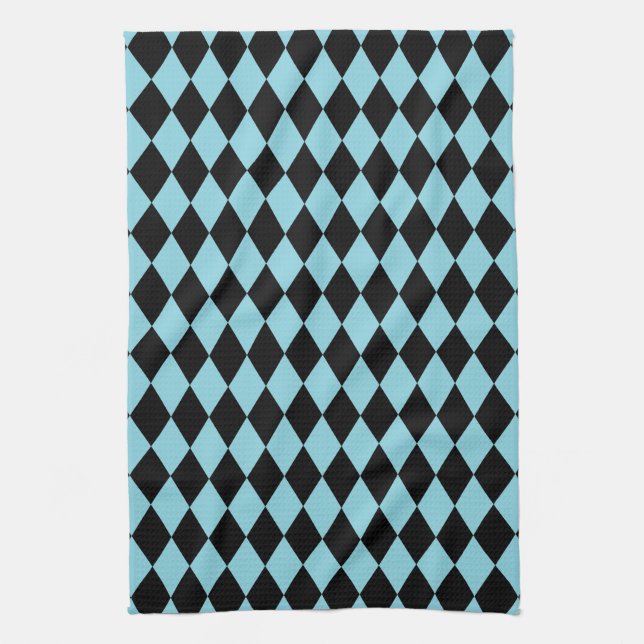 Harlequin Himmel och Black Kökshandduk (Vertikal)