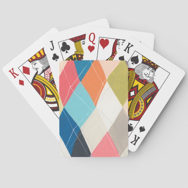 Harlequin Hopscotch - Argyle Mönster Casinokort (Baksidan)