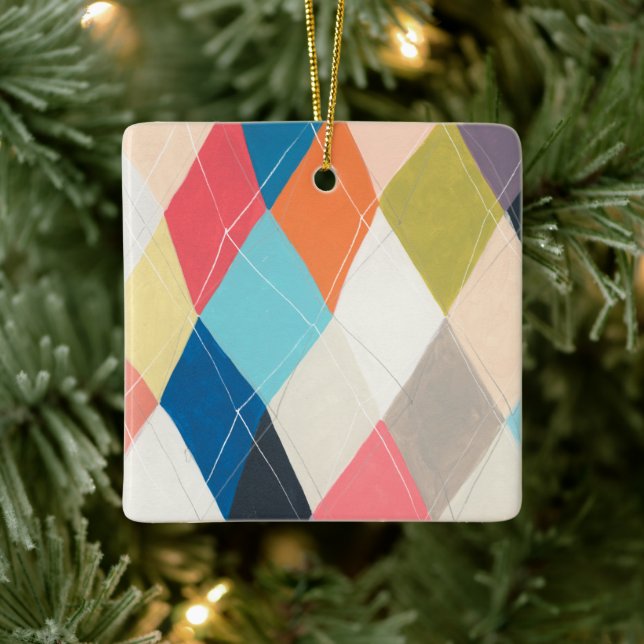 Harlequin Hopscotch - Argyle Mönster Julgransprydnad Keramik (Träd)