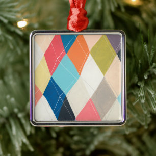 Harlequin Hopscotch - Argyle Mönster Julgransprydnad Metall