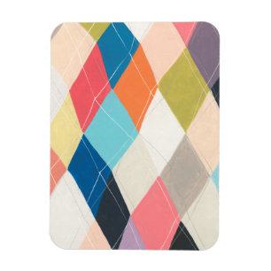 Harlequin Hopscotch - Argyle Mönster Magnet