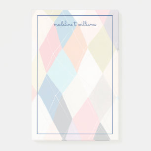 Harlequin Hopscotch - Argyle Mönster Post-it Block