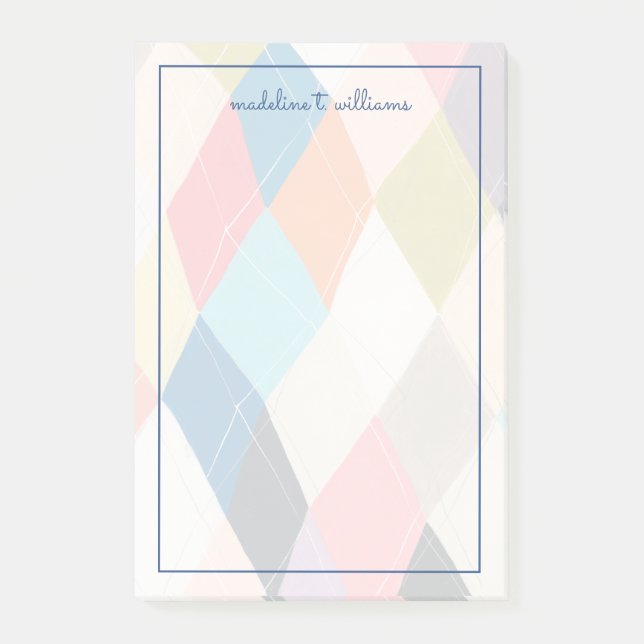 Harlequin Hopscotch - Argyle Mönster Post-it Block (Framsida)