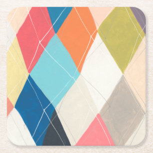 Harlequin Hopscotch - Argyle Mönster Underlägg Papper Kvadrat