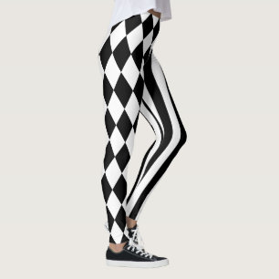Harlequin jester diamant stripe gothic leggings