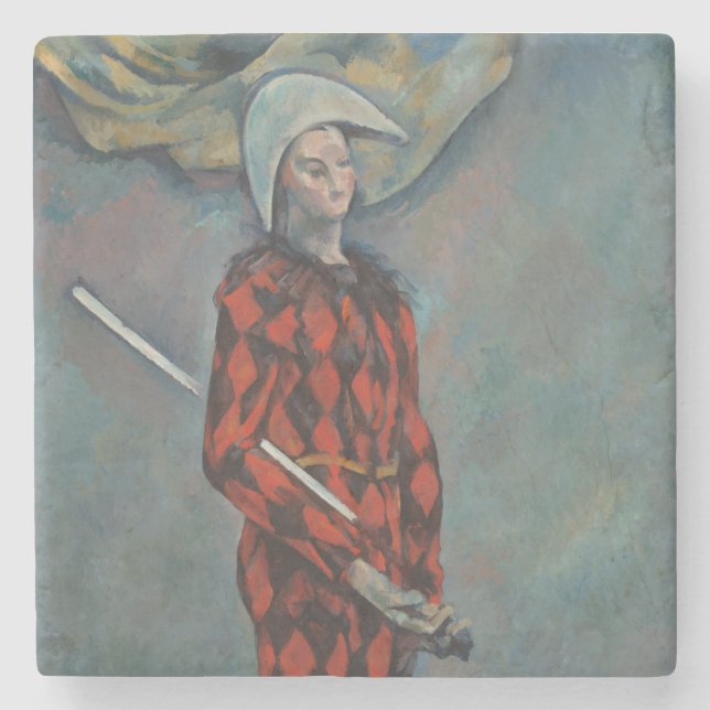 Harlequin (Joker) (av Paul Cézanne) Stenunderlägg (Framsidan)