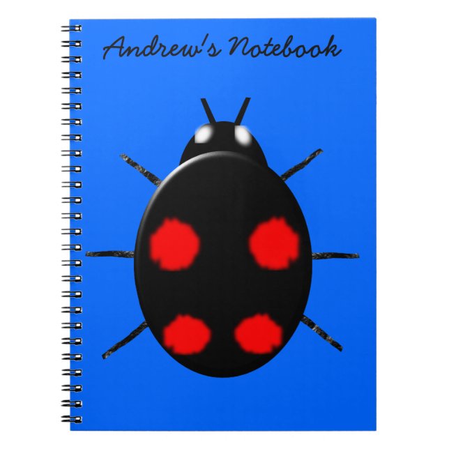 Harlequin Ladybird Anpassade Notebook Anteckningsbok (Framsidan)