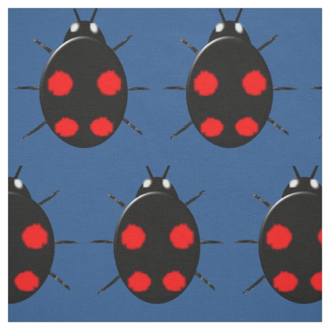 Harlequin Ladybug Patterned Craft Fabric Tyg (Provkarta)