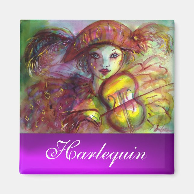 HARLEQUIN lila amethyst Magnet (Framsidan)