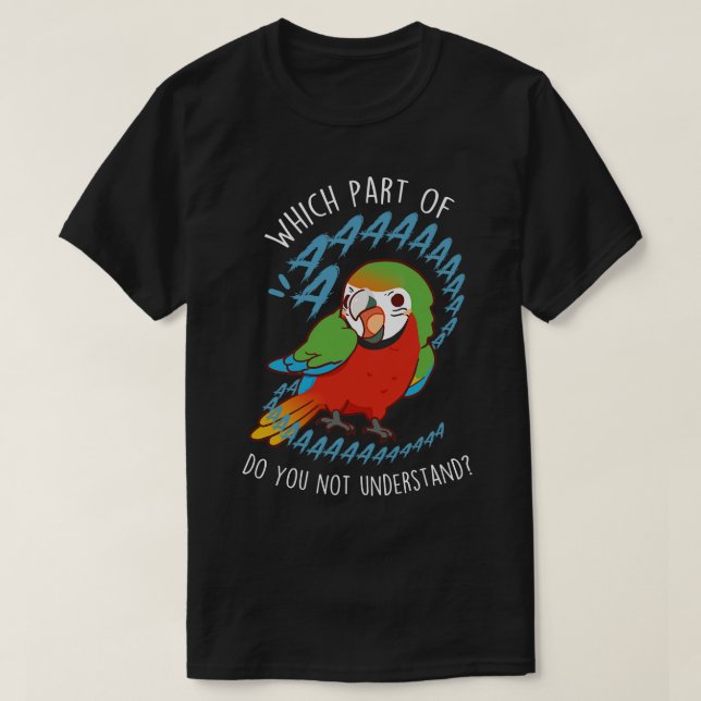 Harlequin Macaw Parrot Aaaa T Shirt (Design framsida)
