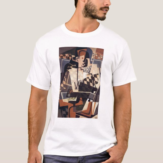 Harlequin med en gitarr, 1917 t shirt (Framsida)