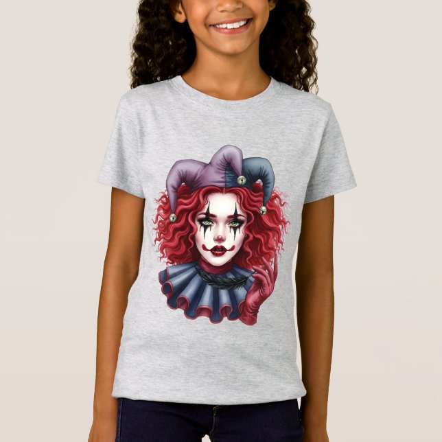 Harlequin med en svart ludd t shirt (Framsida)