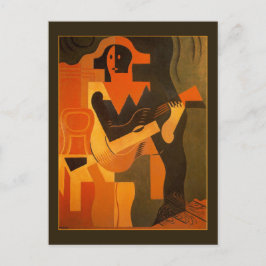 Harlequin med gitarren av Juan Gris Vykort