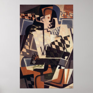 Harlequin med Guitar 1917 Poster