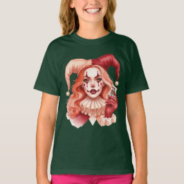 Harlequin med uppspelningskort t shirt