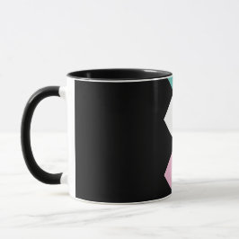 Harlequin Mugg (Black, Aqua & Rosa)
