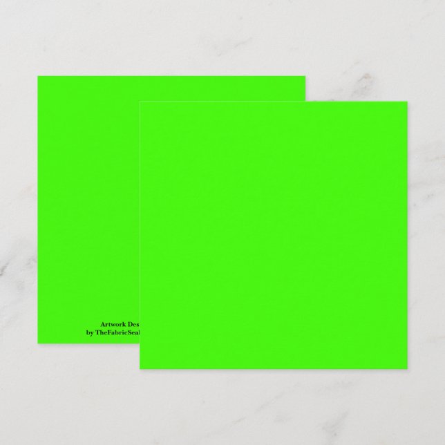 Harlequin Neon Grönt Solid Färg Kort (Fram/baksida)