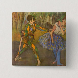 Harlequin och Columbine av Edgar Degas Vintage kon Knapp