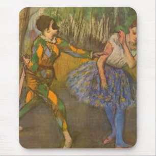 Harlequin och Columbine av Edgar Degas Vintage kon Musmatta