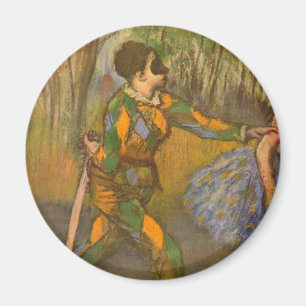 Harlequin och Columbine från Edgar Degas Vintage A Magnet