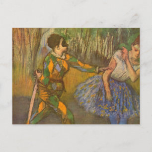 Harlequin och Columbine från Edgar Degas Vintage A Vykort