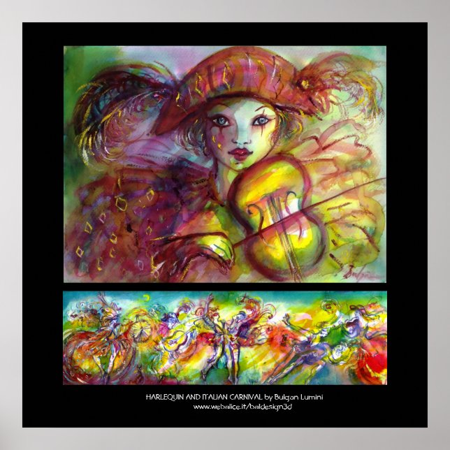 HARLEQUIN OCH ITALIENSKA KARNIVALEN POSTER (Framsidan)