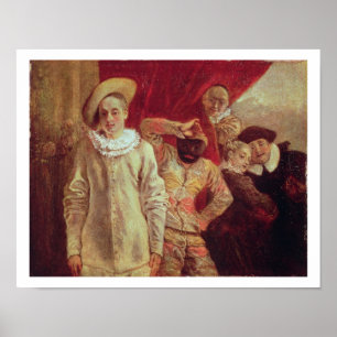Harlequin, Pierrot och Scapin, Actors from Com Poster