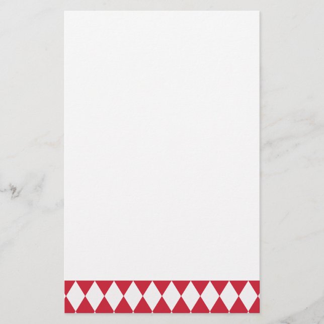 Harlequin Red and White Brevpapper (Framsida)
