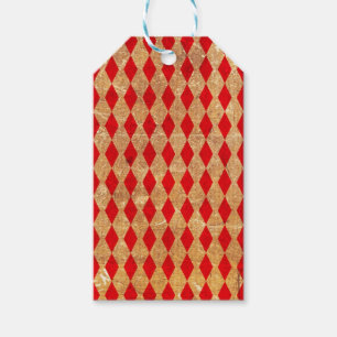 Harlequin Red Vintage Presentetikett