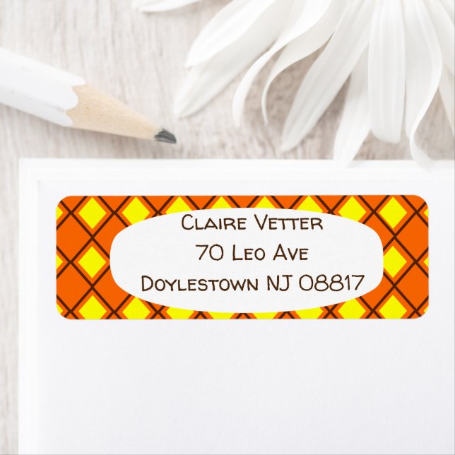 Harlequin Returadress Etikett (Insitu)