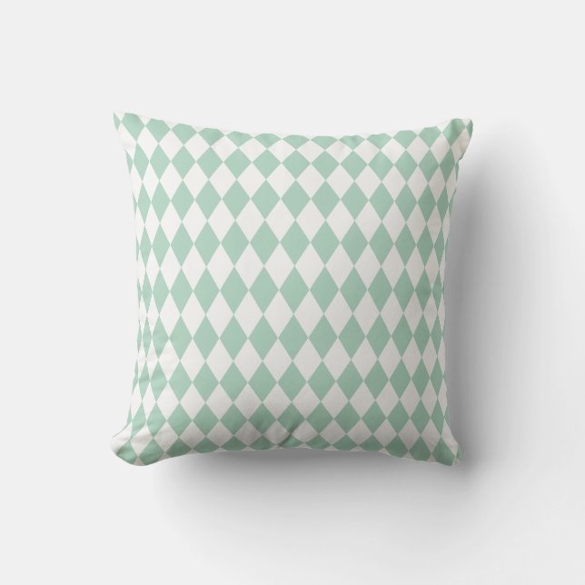 Harlequin Seafoam och vit Kudde (Framsida)