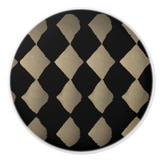 "Harlequin-Sepia" keramiskt knopp