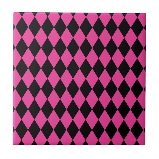 Harlequin Shock rosa and Black Kakelplatta (Framsidan)