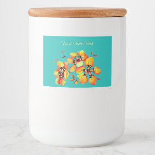 Harlequin Sparaxis Tricolor Watercolor Flowers Mat Etiketter