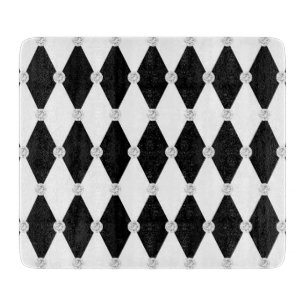 Harlequin Svart Vit Romb Diamantform