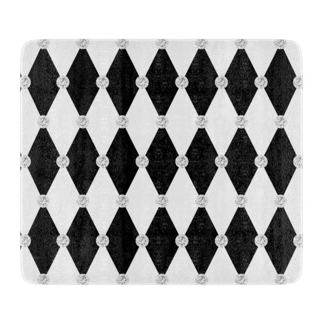 Harlequin Svart Vit Romb Diamantform (Framsidan)