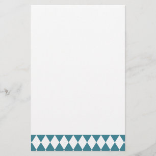 Harlequin Teal and White
