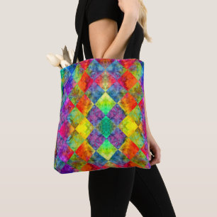 [Harlequin Tie-Dye] Diamond Fractal Kontrollerad Tygkasse