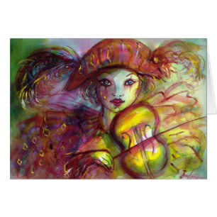 HARLEQUIN / Venetian Carnival Hälsningskort