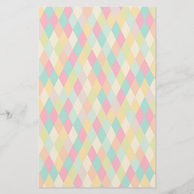 Harlequin vintage mönster brevpapper (Framsida)