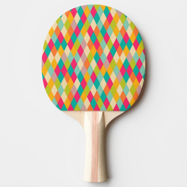 Harlequin vintage mönster pingisracket (Framsidan)