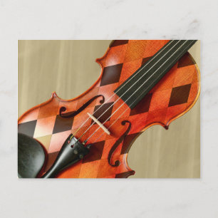 Harlequin Violin Vykort