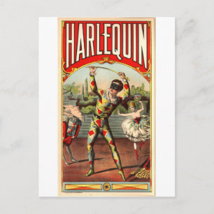 Harlequin Vykort
