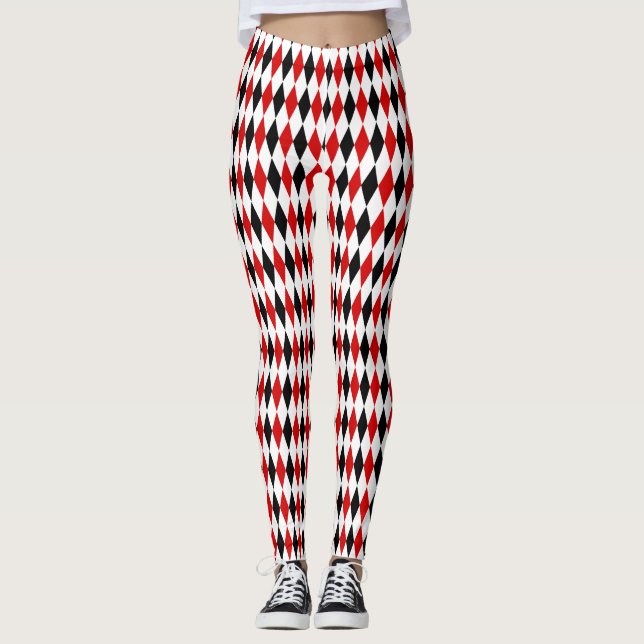 Harlequindamasker Leggings (Framsida)