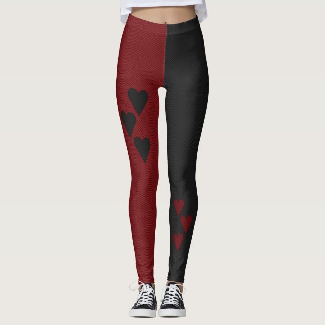 Harlequinhjärtor Leggings (Framsida)