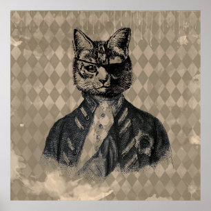 HarlequinkattGrunge Poster