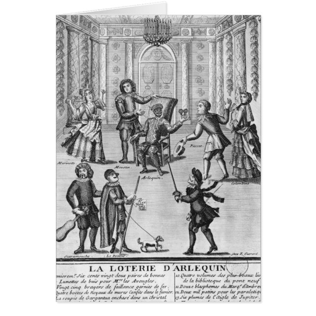 Harlequins lotteri hälsningskort (Framsidan)