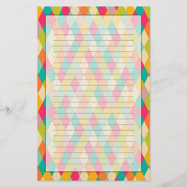 Harlequinvintagemönster Brevpapper (Framsida)